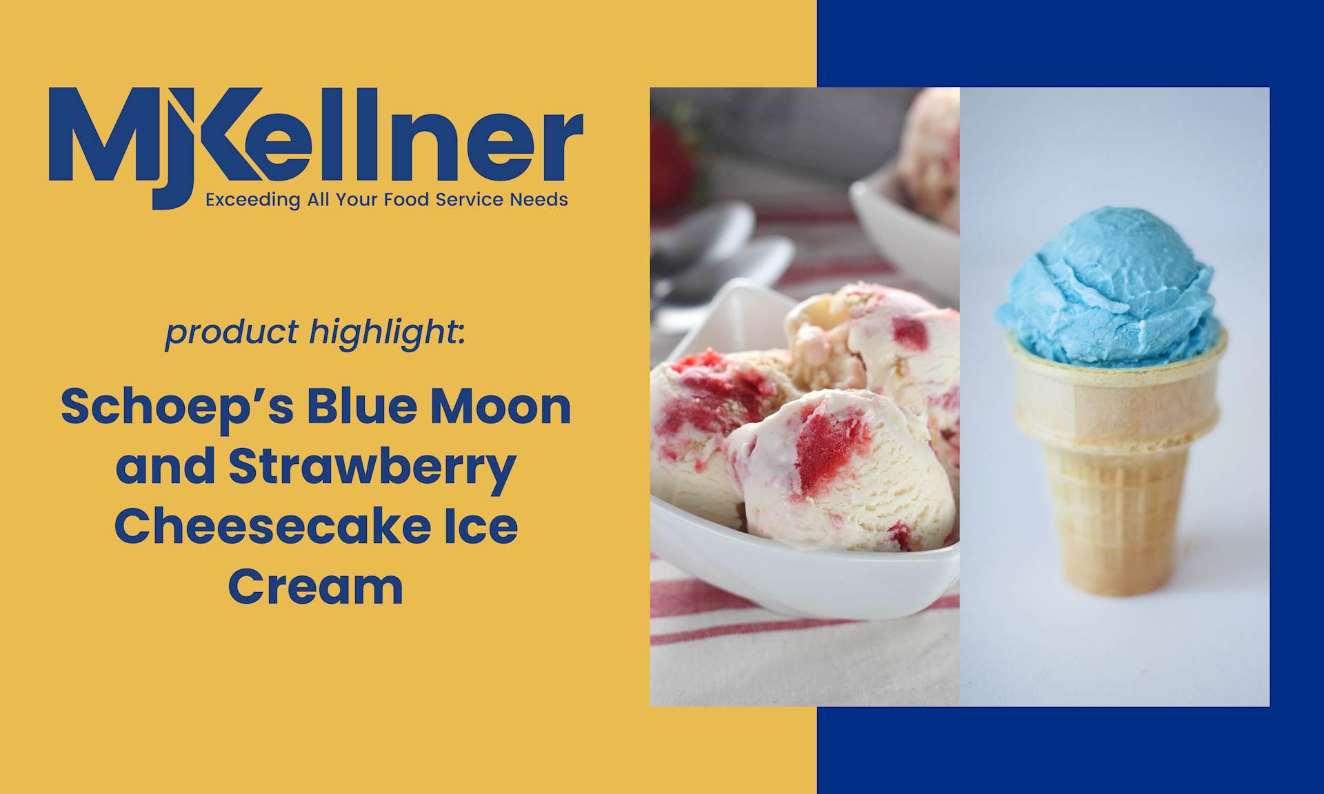 Schoep's Blue Moon and Strawberry Cheesecake Ice Cream MJ Kellner